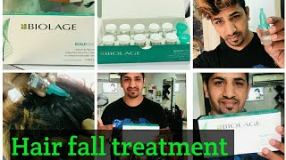 Hair fall solution 2018  Hair Fall treatment  How to stop Hair fallBiolage Matrix scalpsync [upl. by Navada]