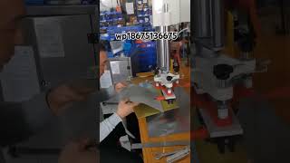 Leather letter embossing highfrequency welding machine [upl. by Zuleika]