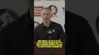 Mike Norvell on the OC role and if he’d consider giving up play calling duties FSUFootball FSU [upl. by Greenwell]