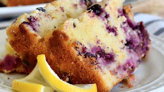 Soft and Moist Lemon Blueberry Yogurt Cake [upl. by Asoramla]