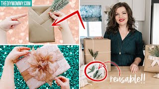 How to Wrap a Gift  10 AMAZING HACKS  The DIY Mommy [upl. by Enilesor]