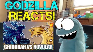 Godzilla Reacts to King Ghidorah Vs Novular Godzilla Comic Dub [upl. by Eelasor]