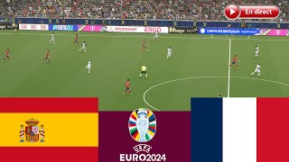 EN DIRECT Espagne vs France Coupe dEurope 2024 Match complet  Simulation de jeu vidéo [upl. by Hairom]