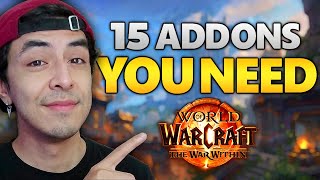 15 of the BEST BEGINNER ADDONS for World of Warcraft THE WAR WITHIN [upl. by Sabba]