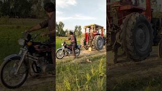 amazing trick starting messy tractor help Honda bike shorts video viral comedy [upl. by Bullivant165]