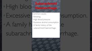 Subarachnoid Hemorrhage common causes science anatomy medicine [upl. by Boak360]