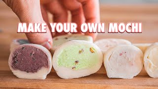 4 Ingredient Homemade Mochi Ice Cream [upl. by Llekram]