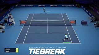 A ZVEREV vs C RUUD ATP Finals 24 Gameplay Tiebreak tiebreak [upl. by Olympias91]