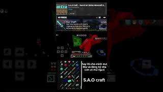 SAO Sword X Minecraft minecraft minecraftmemes gaming minecraftpe minecrafthumor foryou [upl. by Ayn]