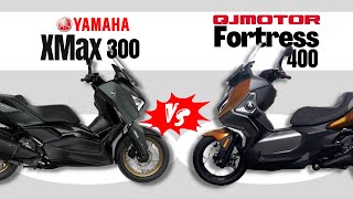 Yamaha XMAX vs QJ Motor Fortress 400  Side by Side Comparison  Specs amp Price  2024 [upl. by Rome958]