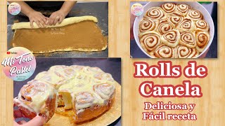 RECETA ROLLS DE CANELA La mas Fácil y Delciosa [upl. by Beaston]