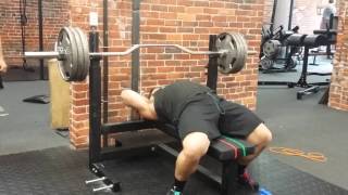 315x10 Cambered Bar Bench Press [upl. by Annaid]