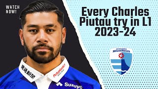 Every Charles Piutau try in L1 202324 [upl. by Kirtap704]