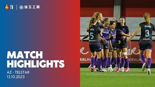 Highlights AZ  Telstar  Azerion Vrouwen Eredivisie  20232024 [upl. by Mitzie831]