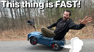 I 18v swapped my 12v hellcat power wheel and it flys [upl. by Fanchie]