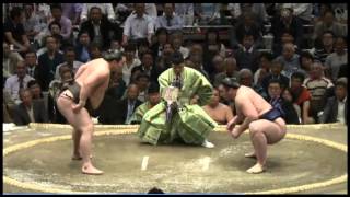 Natsu15 Day03 Hakuho vs Tochinoshin [upl. by Pantin]