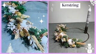 Luxe kerstring 🎄🕯️✨ Kerstbloemstuk 6  Cursus Bloemschikken 196  Carlein Tukkers [upl. by Koeppel]