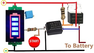 Great Idea Turn a Battery Level Indicator into a Battery Charger  Auto Cut OFF [upl. by Geminius]