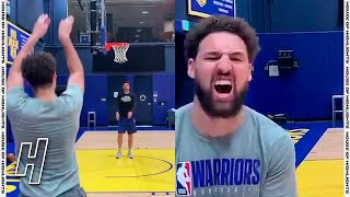 Klay Thompson Makes 12 Threes In A Row 🔥 Return Preview [upl. by Astrid]