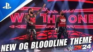 The Usos New Entrance w OG BLOODLINE Remix Theme  WWE 2K24 MODS  CC [upl. by Pomeroy]