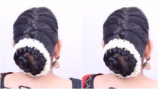 Elegant Juda Hairstyle For Women  Hairstyle For Saree  Hairstyle For Traditional Wear [upl. by Elenaj541]