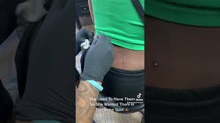 Back Dermal Piercings piercing bodypiercing viral bodypiercer nyc dermal dermalpiercing [upl. by Lelith]