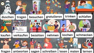 Wichtige 50 Verben zum Deutschlernen mit Beispielen A1 amp A2  German for Beginners  Easy Deutsch [upl. by Jenni281]