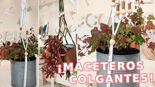 Tutorial PORTA MACETAS de MACRAMÉ  Consigue tus maceteros colgantes  Decogarden [upl. by Birkle489]