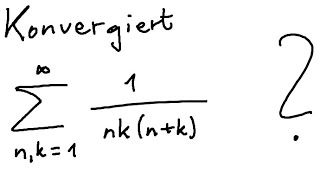 Konvergenz einer Doppelreihe Teleskopsumme Quotienten Verdichtungs und Majorantenkriterium [upl. by Dnalel]