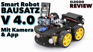 ELEGOO SMART ROBOT Car V 40 Bausatz  Aufbau amp REVIEW  Fahrende Überwachungskamera mit Fun Effekt [upl. by Annerahs]