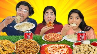 Chowmein Momos amp Pizza eating challenge 🔥🤤  Chinese food challenge  Nilanjana Dhar  Situ [upl. by Yecniuq]