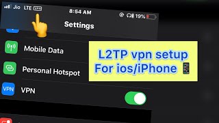 How to setup L2TP vpn in ios for free and it’s unlimited [upl. by Knowling]