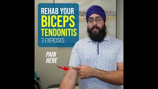 3 Exercises to Heal Bicep Tendonitis from Physio Etobicoke Toronto [upl. by Angid86]