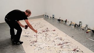 How to paint like Jackson Pollock – One Number 31 1950 – with Corey DAugustine  IN THE STUDIO [upl. by Radke608]