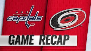 Slavin Staal power Hurricanes past Capitals 51 [upl. by Adele222]