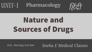 Nature and Sources of Drugs in Hindi [upl. by Mickelson]