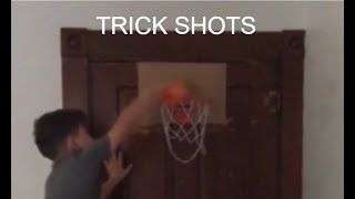 Mini Hoop Basketball Trick Shots [upl. by Halludba]