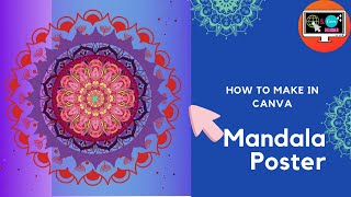 Using Canva How To Make Mandala Poster Template  Canva Poster Demo Tutorial  Canva App [upl. by Ardnait591]