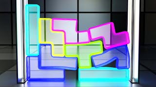 Softbody Tetris  Neon Style  YOU28 [upl. by Idyak]