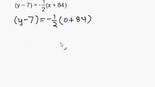 Find the yintercept given an equation in point slope form [upl. by Evslin929]