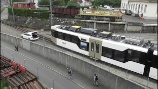 Rigi Bahnen  Test of the new generation of Rigi Railways train made by Stadler [upl. by Armington]