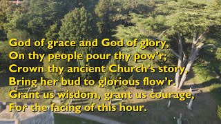 God of Grace and God of Glory Tune Cwm Rhondda  4vv with lyrics for congregations [upl. by Lenhard]