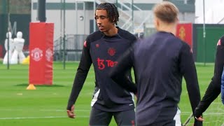 Leny Yoro RETURNS  Manchester United train ahead of PAOK Europa League clash [upl. by Bible]