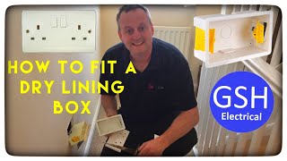 Electrical Practical Skills How to Fit a Dry Lining Box in a Stud Plasterboard or Dry Lined Wall [upl. by Solracesoj508]