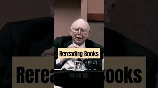 Charlie Munger on Rereading books charliemunger [upl. by Nnyleuqaj]