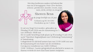 De uitvaartdienst en begrafenis van Shereen Benn Woensdag 31 juli 2024 [upl. by Anderea27]