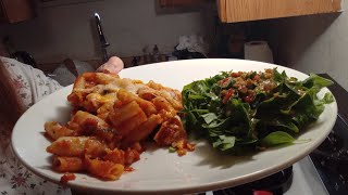 Baked Ziti and Kale and Spinach salad [upl. by Ailsa]