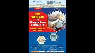 Live Webinar on 9 Company Forms on MCA21 V3 [upl. by Erusaert]