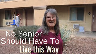 SHOCKING Look Inside Senior Living for the Poor Cheap Motel Apartment Tour [upl. by Randie]