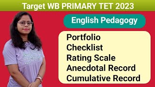 Target WB TET CTETEnglish PedagogyPortfolio Checklist Rating ScaleAnecdotal amp Cumulative Record [upl. by Ventre]